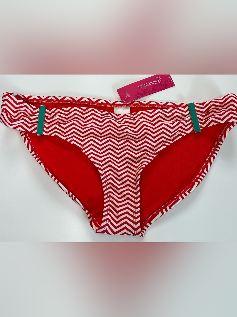 Xhilaration‎ Red and White Chevron Bikini Bottoms